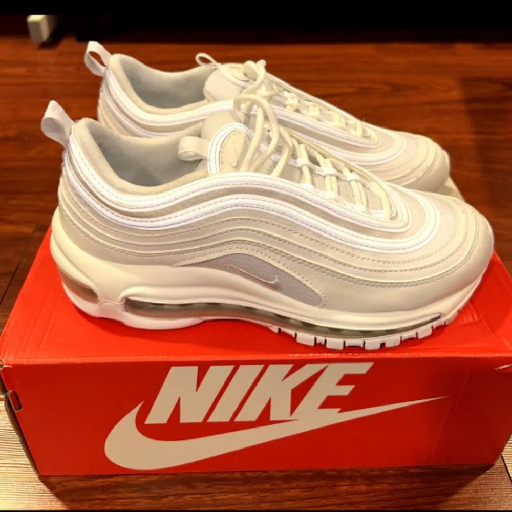 Pre-owned 2019 Nike Air Max 97 'White Metallic Silver' Size 5.5Y